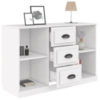 Dressoir 104,5x35,5x67,5 cm bewerkt hout wit - thumbnail