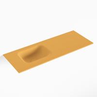 MONDIAZ LEX Ocher solid surface inleg wastafel voor toiletmeubel 80cm. Positie wasbak links - thumbnail