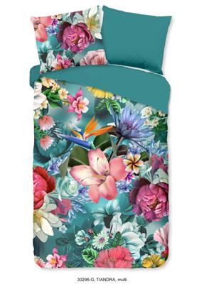 Good Morning Dekbedovertrek "bloemen" - Petrol - (140x200/220 cm) - Katoen Good Morning Dekbedovertrek "bloemen" - Petrol - (140x200/220 cm) - Katoen