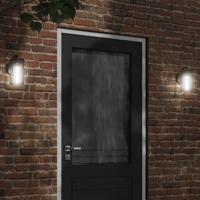 VidaXL Buitenwandlamp roestvrij staal zwart - thumbnail