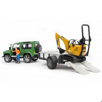 bruder Land Rover Defender met CB 8010 CTS-micrograafmachine modelvoertuig bruder Land Rover Defender met CB 8010 CTS-micrograafmachine modelvoertuig