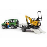 bruder Land Rover Defender met CB 8010 CTS-micrograafmachine modelvoertuig - thumbnail