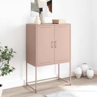 Hoge kast 68,5x38,5x107 cm staal roze - thumbnail
