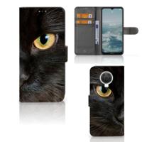 Nokia G10 | G20 | Telefoonhoesje | Met pasjeshouder | Zwarte Kat - thumbnail