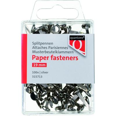Quantore Splitpennen zilver 19mm, 100st.
