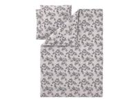 LIVARNO Satijnen dekbedovertrek 240 x 220 cm (Bladeren/grijs) - thumbnail