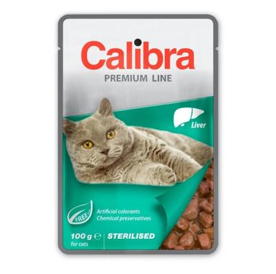 CALIBRA Cat Premium Sterilised Liver - nat kattenvoer - 100g