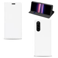 Bookcover Hoesje Sony Xperia 5 Wit met Pashouder - thumbnail