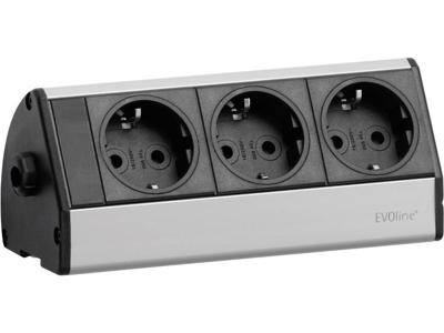 EVOline 93000403 Stekkerdoos Zwart, Zilver Randaarde stekker 1 stuk(s) EVOline 93000403 Stekkerdoos Zwart, Zilver Randaarde stekker 1 stuk(s)