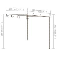 VidaXL Tuinpergola 4x3x2,5 m ijzer antiekbruin - thumbnail