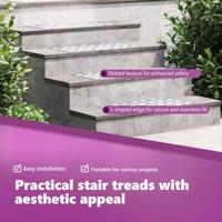 VidaXL Trap tread rechthoekig 4 pcs zilver 60 x 30 cm aluminium - thumbnail