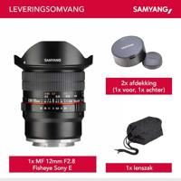Samyang 7472 12/2,8 objectief Fisheye DSLR Sony E handmatige fotoolens, super groothoek zwart - thumbnail