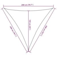Zonnezeil 2x2x2 m 100% polyester oxford crmekleurig - thumbnail