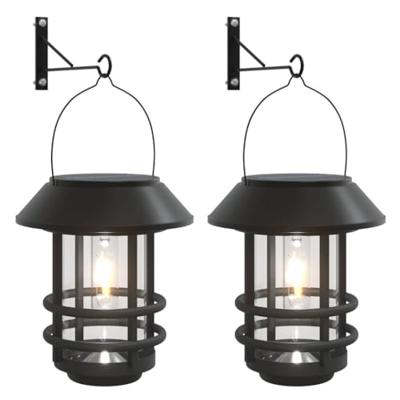 VidaXL Wandlantaarns voor buiten 2 st solar wit