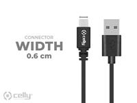 Celly Datakabel micro usb 1 meter zwart 0517501 - thumbnail