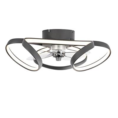 QAZQA Plafondventilator zwart incl. LED met afstandsbediening - Mandy QAZQA Plafondventilator zwart incl. LED met afstandsbediening - Mandy