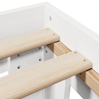 Bedframe zonder matras massief grenenhout wit 200x200 cm - thumbnail