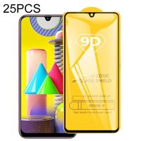Voor Galaxy M31 25 PCS 9D Full Glue Full Screen Tempered Glass Film - thumbnail