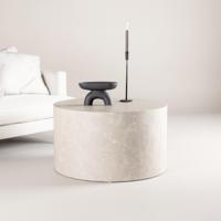 Nohr Ronde Salontafel 'Katiana' 80cm, MDF Marmerlook, kleur Beige - thumbnail