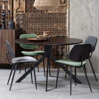 WOOOD Ronde Eettafel 'Bruno' 120cm, kleur zwart - thumbnail