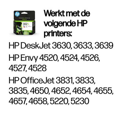 Compatibele inktcartridge HP 302XL Geel Cyaan Magenta Tricolor