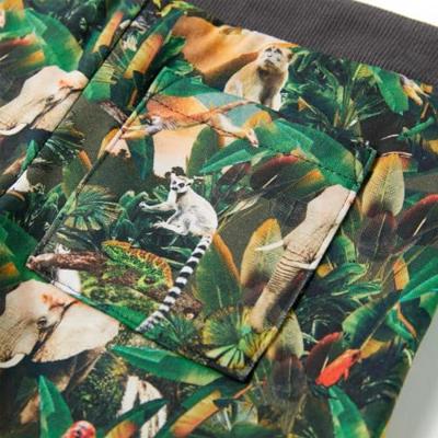 Kindershorts met trekkoord 140 oudpetrol
