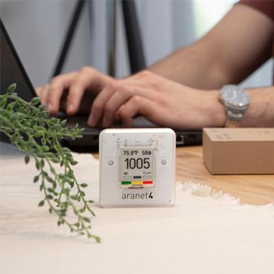 aranet CO₂-meter 0, 0, 0, 600 - 9999, 50, 85, 1100 ppm, °C, %, hPa Met temperatuurmeting