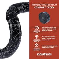 CONTEC stuurlint "comfort.tacky" ct bar tape comfort.tacky 200mm black metallic - thumbnail