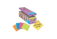 Post-it super Sticky notes, 90 vel, ft 76 x 76 mm, geassorteerde kleuren, pak van 21 blokken + 3 gratis - thumbnail