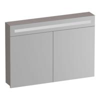 Brauer Promise Spiegelkast - 100 cm - met Verlichting - 2 Spiegeldeuren - Timber Greige - thumbnail