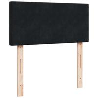 Ottoman bed met matras en LED's 100x200 cm fluweel zwart - thumbnail