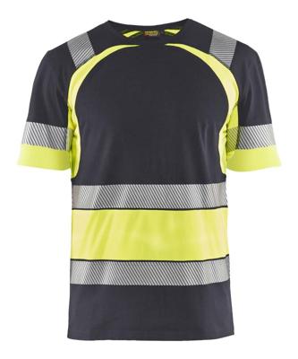 Blåkläder T-Shirt High-Vis 34211030 | Medium Grijs/High-Vis Geel | Maat XL - 7330509815342