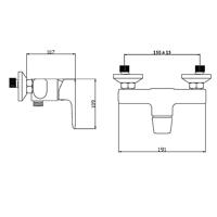 Douchemengkraan BWS Karsten Force Mat Zwart - thumbnail