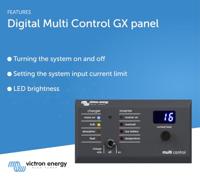 Victron Energy Digital Multi Control 200/200A GX (Right Angle RJ45) Retail Afstandsbediening DMC000200010R 110 mm x 150 mm - thumbnail