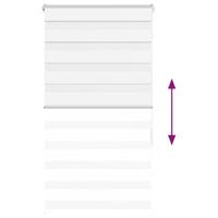 VidaXL Zebra rolgordijn 90x150 cm stofbreedte 85,9 cm polyester wit - thumbnail