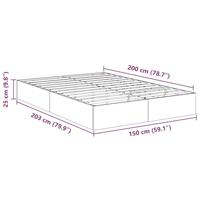 Ottoman Bedframe Zwart Eiken 193 x 120 x 25 cm Spaanplaat - thumbnail