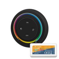 Draadloze touch wanddimmer RGBWW zwart - compleet - thumbnail