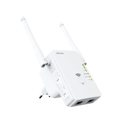 STRONG REPEATER300V2 WLAN-repeater 300 V2, bedrijfsmodi: universele repeater/access point/router, 300 Mbit/s bij 2,4 GHz, 2 LAN-poorten, wifi-versterker - wit,