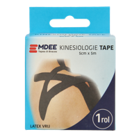 Emdee Kinesio tape zwart non cut 1 Rol - thumbnail