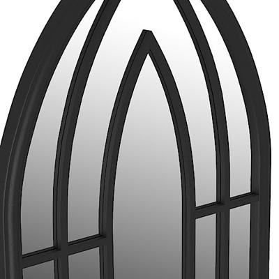 Tuinspiegel 70x30 cm ijzer zwart