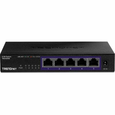 TRENDnet TEG-S350 5-Poorts 2.5G Switch, zwart