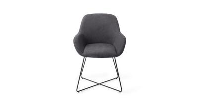 Jesper Home Eetkamerstoel 'Kushi' Cross Black, kleur Black-Out