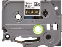 Labeltape Brother TZe, TZ TZe-354 PET Tapekleur: Zwart Tekstkleur:Goud 24 mm 8 m - thumbnail