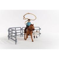 Schleich Farm World Team Roping met Cowgirl - thumbnail