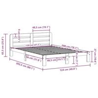 Bedframe zonder matras massief grenenhout 120x200 cm - thumbnail