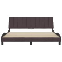 Bedframe zonder matras "Hanko" stof donkerbruin 180x200 cm - thumbnail