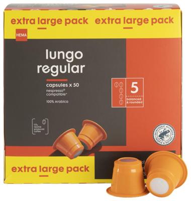 HEMA Koffiecups Lungo Regular - 50 Stuks