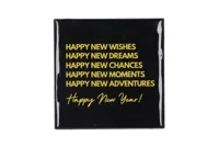 Tegeltje Happy new wishes 10x10x1cm - thumbnail