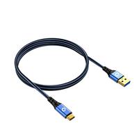 Oehlbach USB Plus C3 USB 3.2 Gen 1 (USB 3.0) [1x USB 3.2 Gen 1 stekker A (USB 3.0) - 1x USB-C stekker] 3.00 m Blauw Vergulde steekcontacten - thumbnail