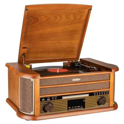 Reflexion HIF2002DAB Retro-stereoset DAB+, FM, CD, Cassette, Platenspeler, Bluetooth, USB Behuizing van echt hout, Opnamefunctie, Incl. afstandsbediening 2 x Reflexion HIF2002DAB Retro-stereoset DAB+, FM, CD, Cassette, Platenspeler, Bluetooth, USB Behuizing van echt hout, Opnamefunctie, Incl. afstandsbediening 2 x